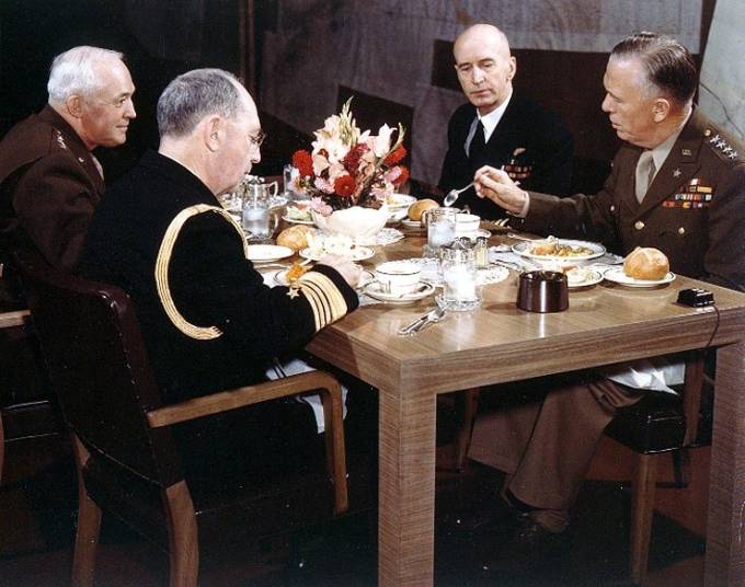 General Henry H. Arnold (USAAF), Admiral William D. Leahy, Admiral Ernest J. King, General George C. Marshall (US Army)