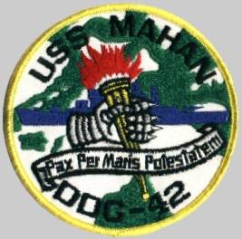 DDG-42 USS Mahan patch crest insignia