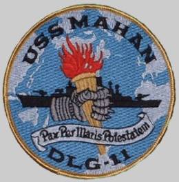 DLG-11 USS Mahan patch crest insignia
