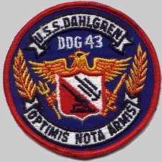 DDG-43 USS Dahlgren patch crest insignia