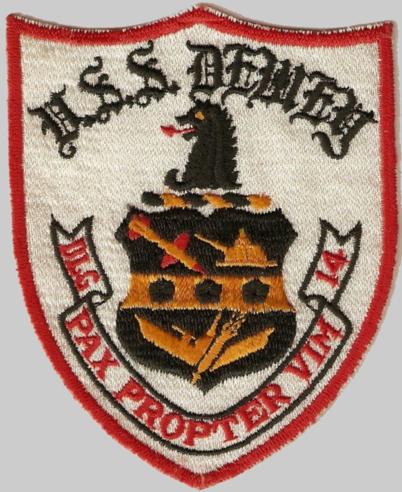 ddg-45 uss dewey insignia crest patch badge farragut class destroyer us navy