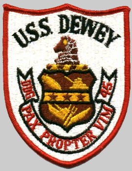 ddg-45 uss dewey patch insignia crest 03