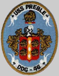 DDG-46 USS Preble patch crest insignia