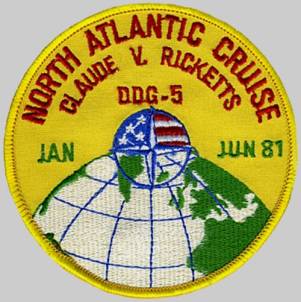 DDG-5 USS Claude V. Ricketts cruise patch