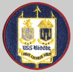 DDG-5 USS Biddle patch crest insignia