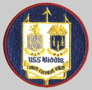 DDG-5 USS Biddle patch crest insignia