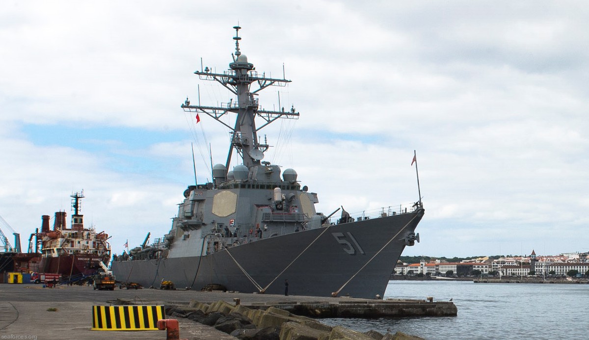 ddg-51 uss arleigh burke destroyer us navy 16 ponta delgada azores