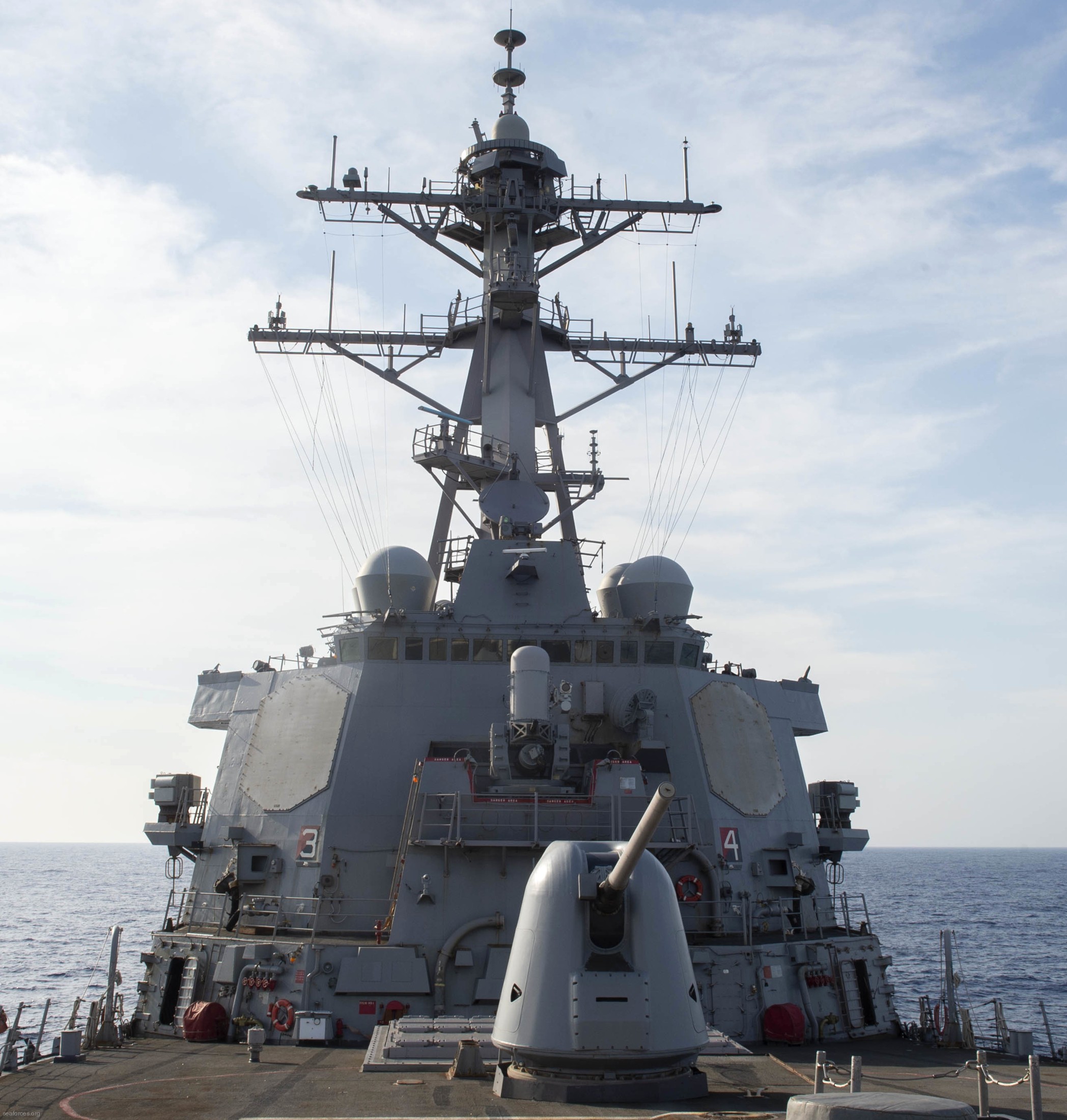 ddg-51 uss arleigh burke guided missile destroyer us navy 87 mk-45 gun