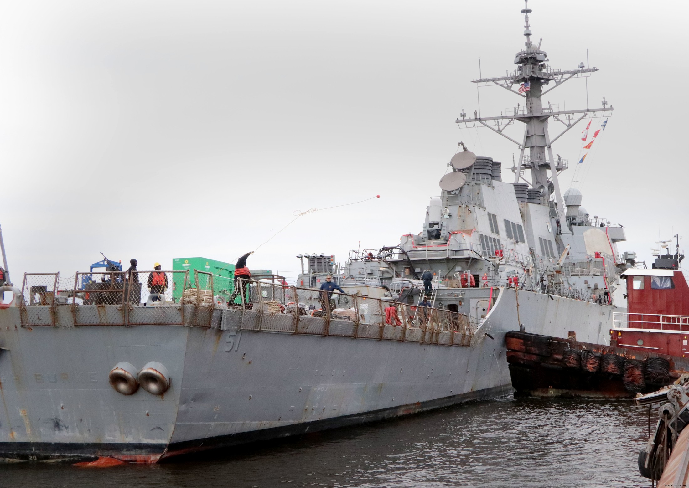 ddg-51 uss arleigh burke guided missile destroyer us navy 88 dry dock edsra norfolk