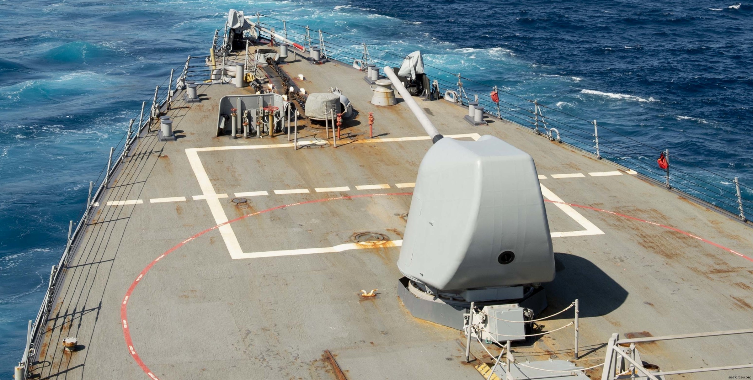 ddg-51 uss arleigh burke guided missile destroyer us navy 95 mk-45 gun