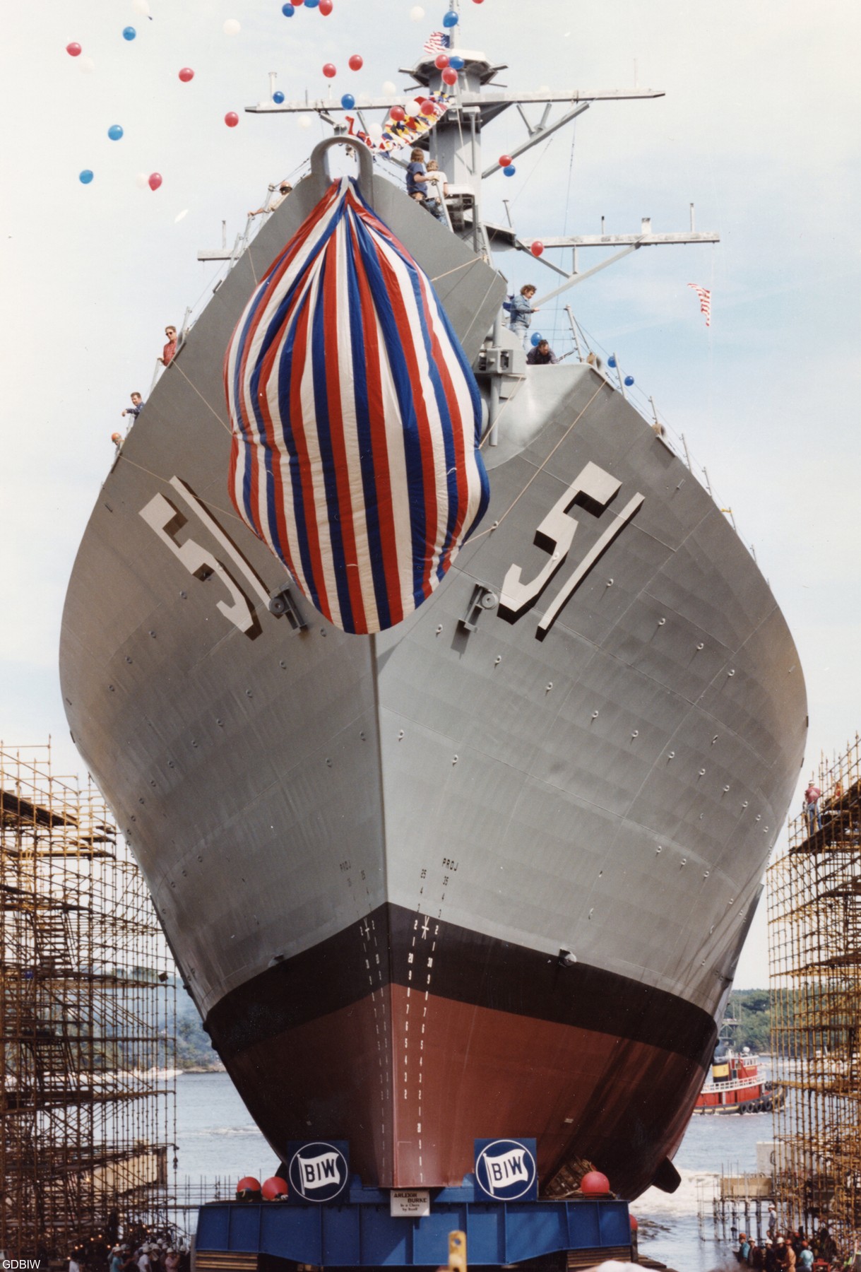uss arleigh burke ddg-51 guided missile destroyer christening launching 1989 107