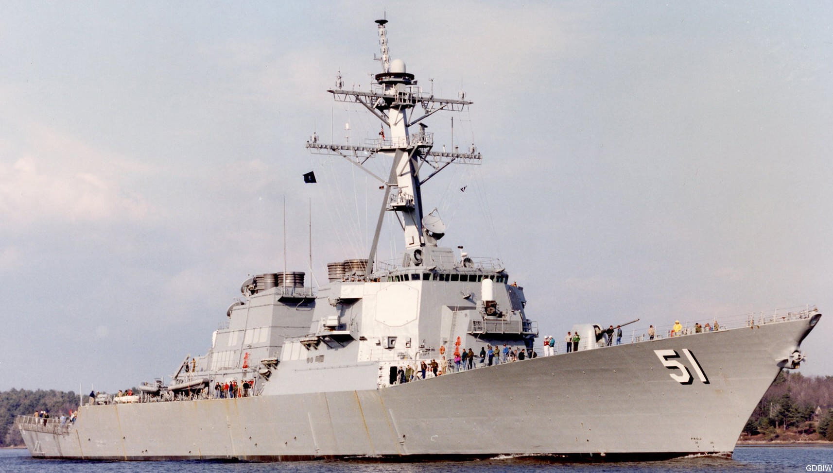 uss arleigh burke ddg-51 guided missile destroyer sea trials 1991 108