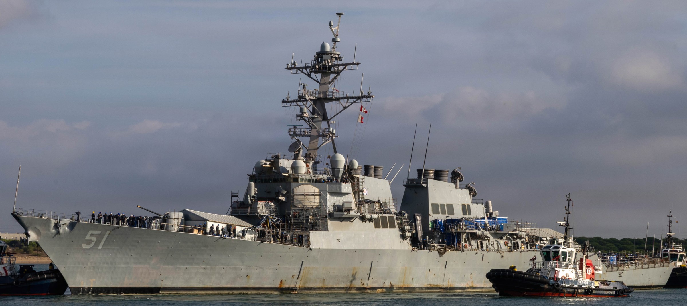 uss arleigh burke ddg-51 guided missile destroyer aegis departing rota spain 2026 153