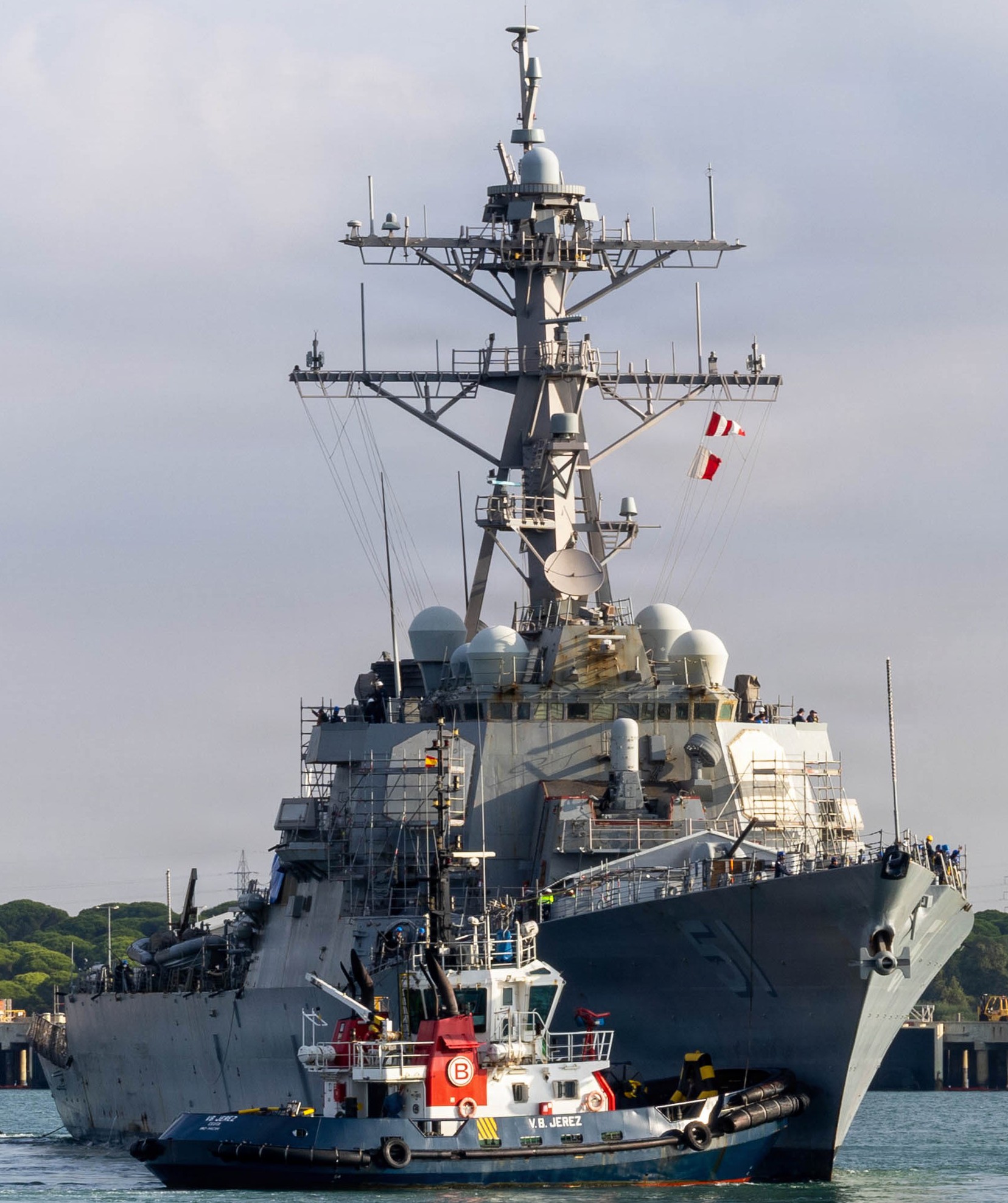 uss arleigh burke ddg-51 guided missile destroyer departing rota for navantia dry-dock cadiz 2026 154