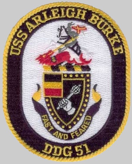ddg-51 uss arleigh burke insignia crest patch destroyer us navy 02