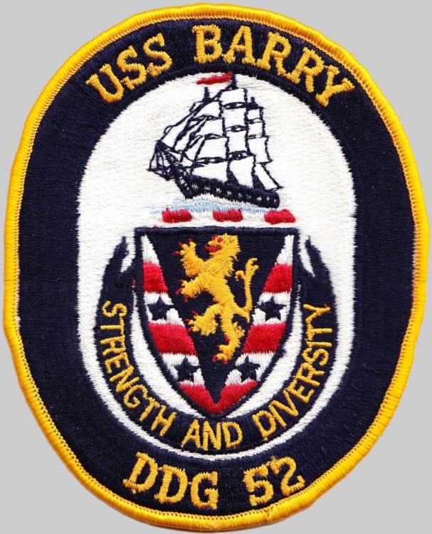 ddg-52 uss barry insignia crest patch destroyer us navy 02