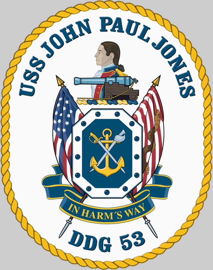 ddg-53 uss john paul jones insignia crest patch badge destroyer us navy 02x