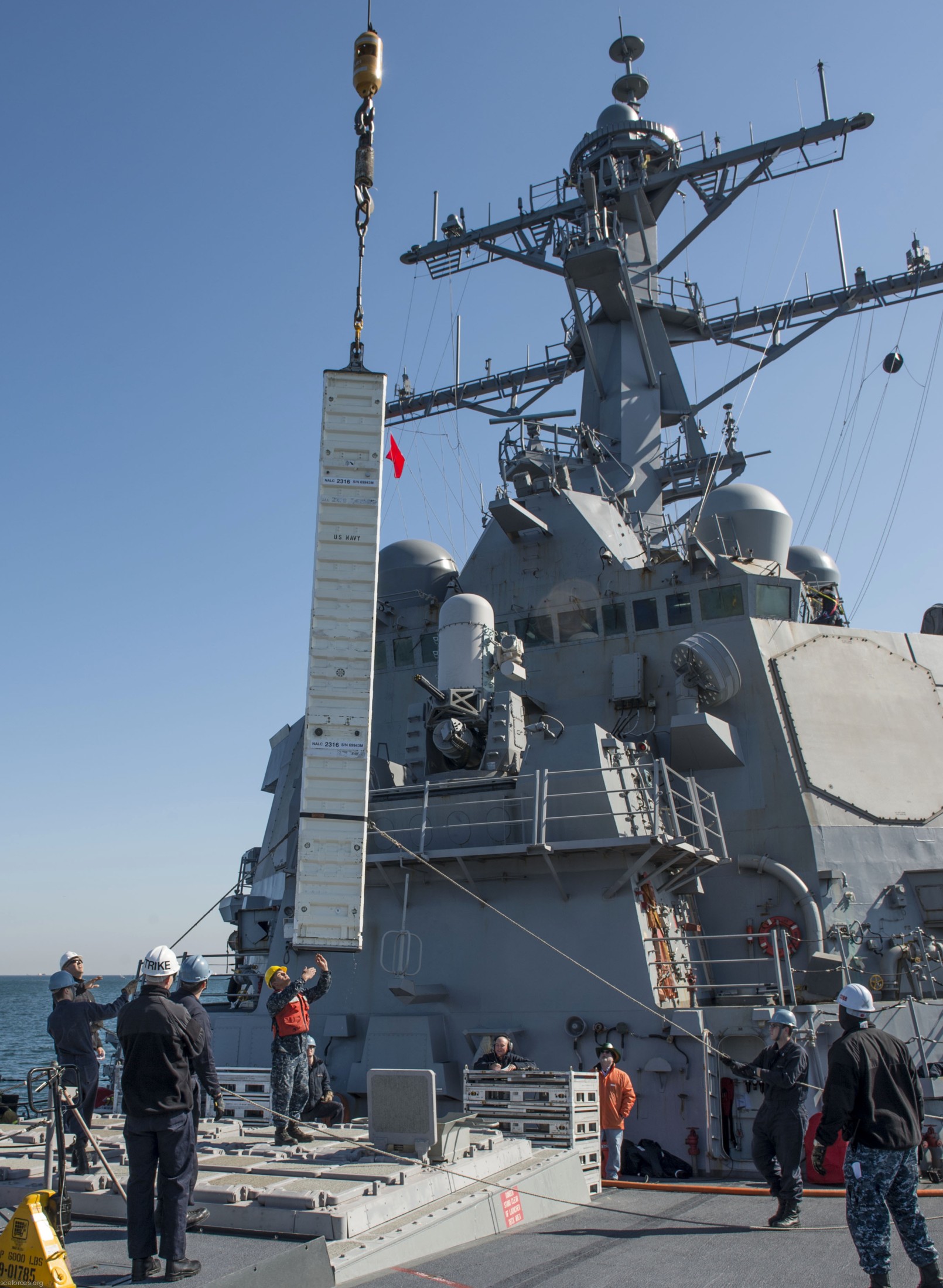 ddg-54 uss curtis wilbur destroyer us navy 129 ammunition onload