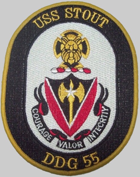 ddg-55 uss stout patch crest insignia destroyer us navy 02