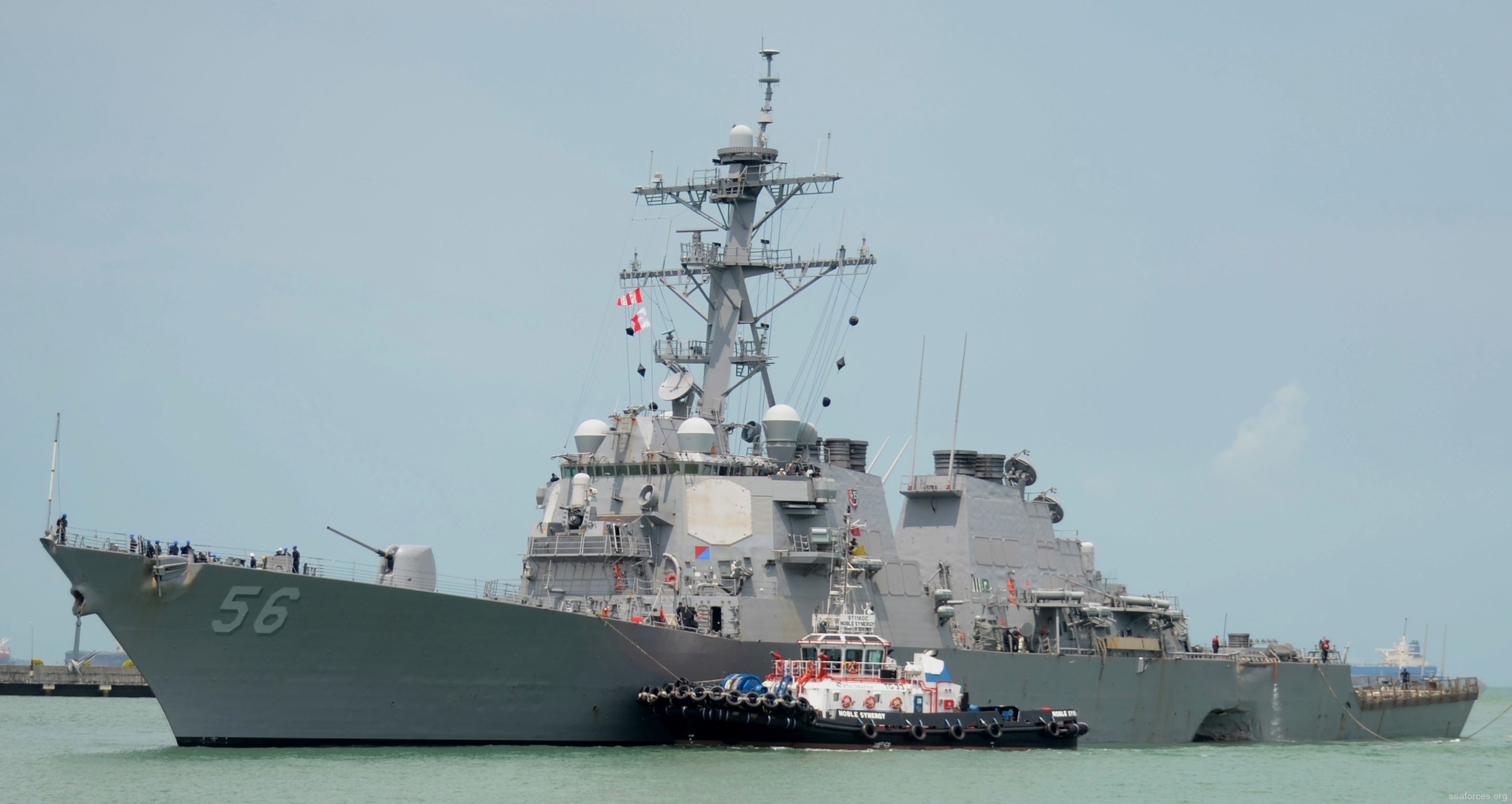 uss john s. mccain ddg-56 arleigh burke class destroyer us navy 04 damage after collision straits of malacca