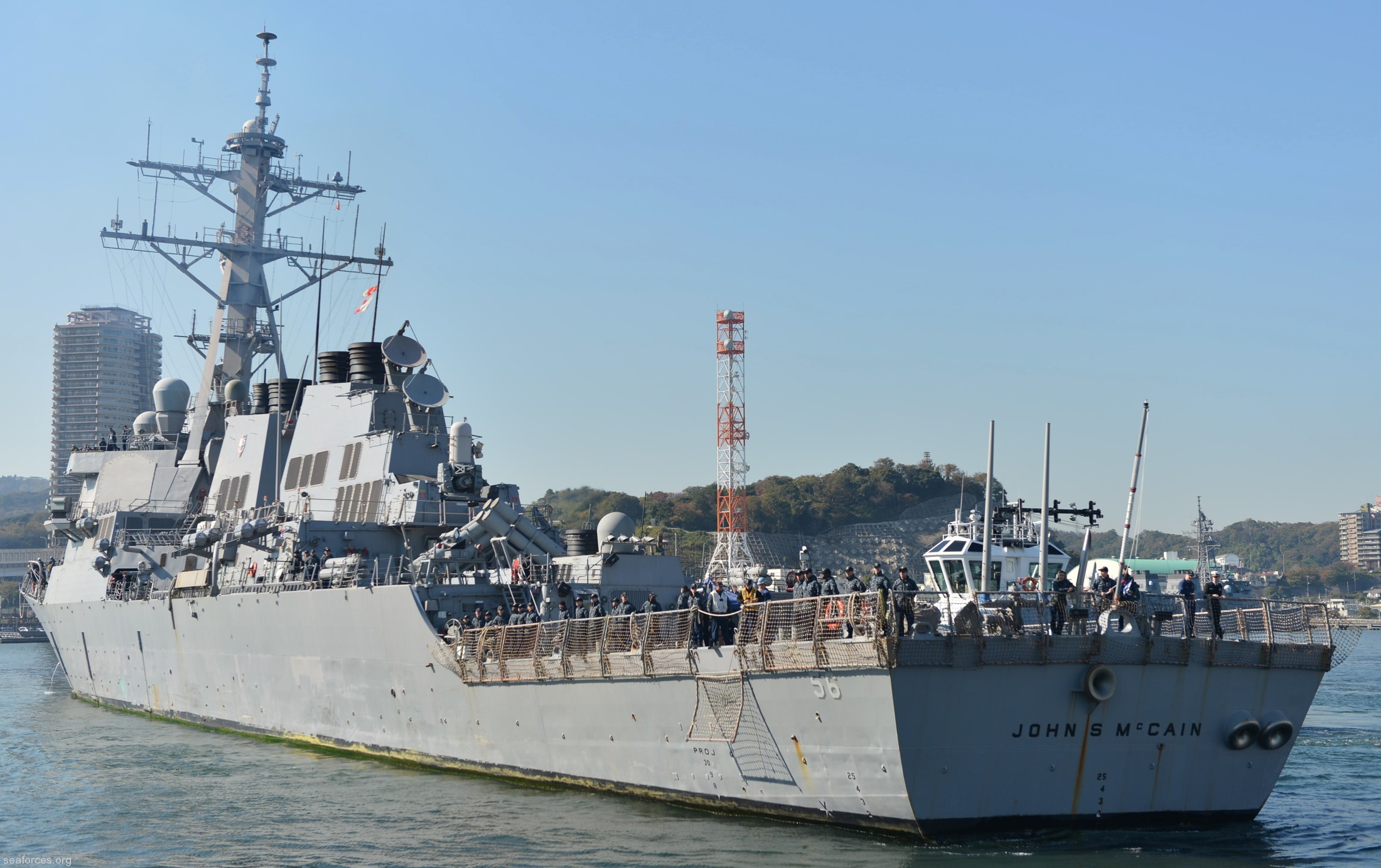 uss john s. mccain ddg-56 arleigh burke class destroyer us navy 45 yokosuke 2012