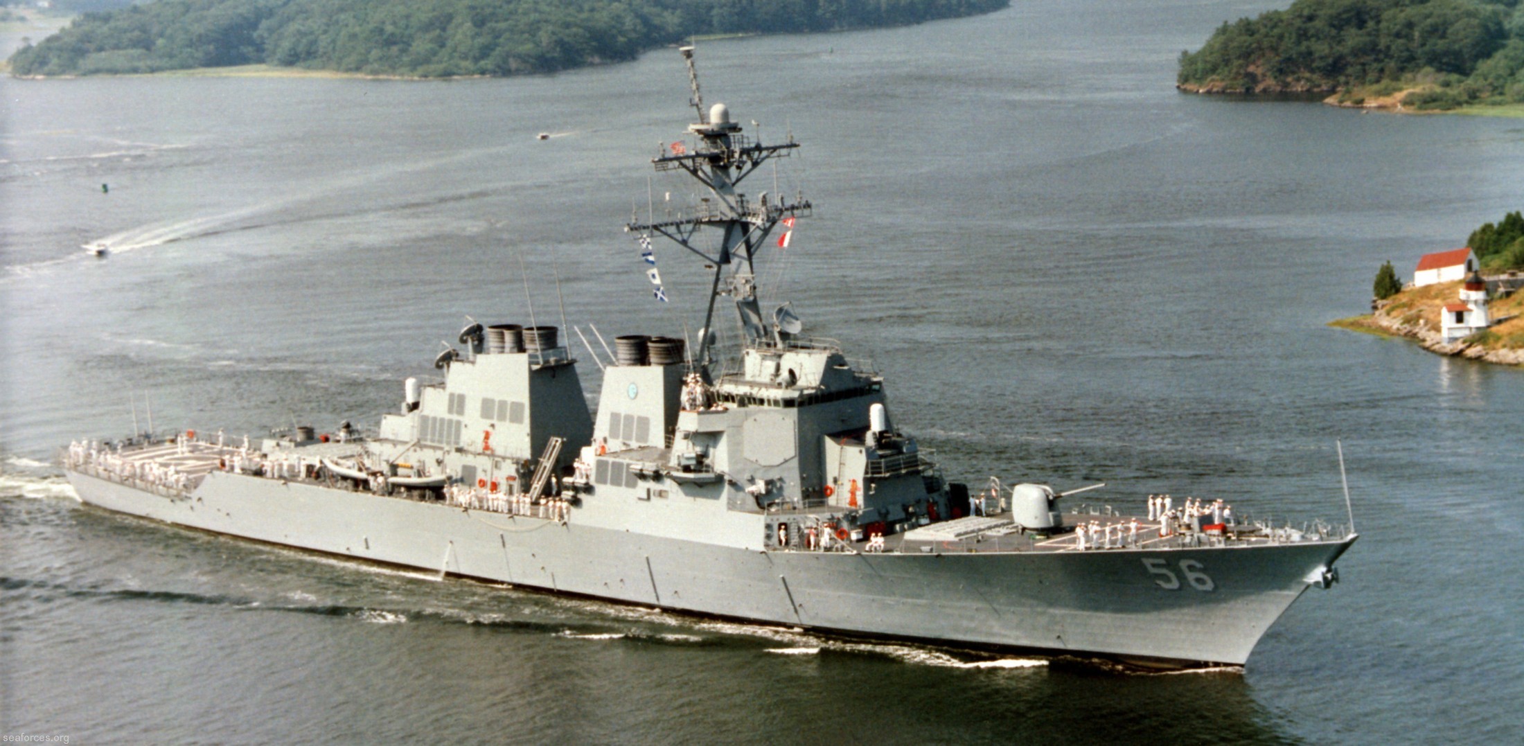 uss john s. mccain ddg-56 arleigh burke class destroyer us navy 92 builders trials 1994