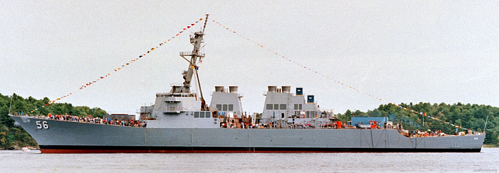 uss john s. mccain ddg-56 arleigh burke class destroyer us navy 95 launching ceremony 1992