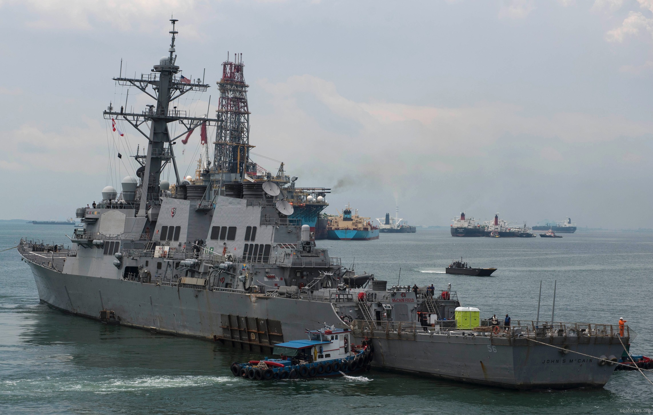 uss john s. mccain ddg-56 destroyer damage singapore yokosuka 2017 106