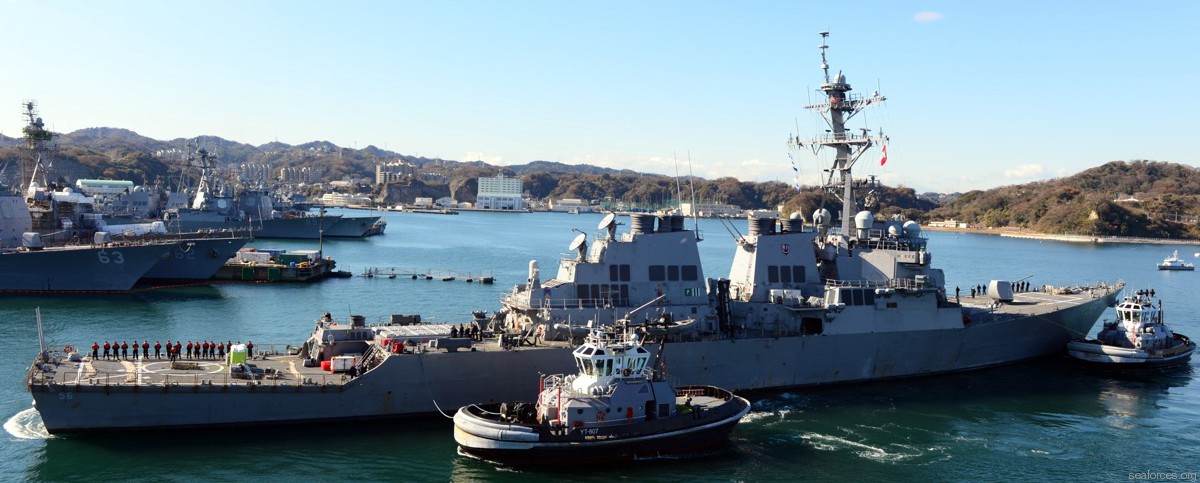 ddg-56 uss john s. mccain destroyer us navy 114 yokosuka japan repairs