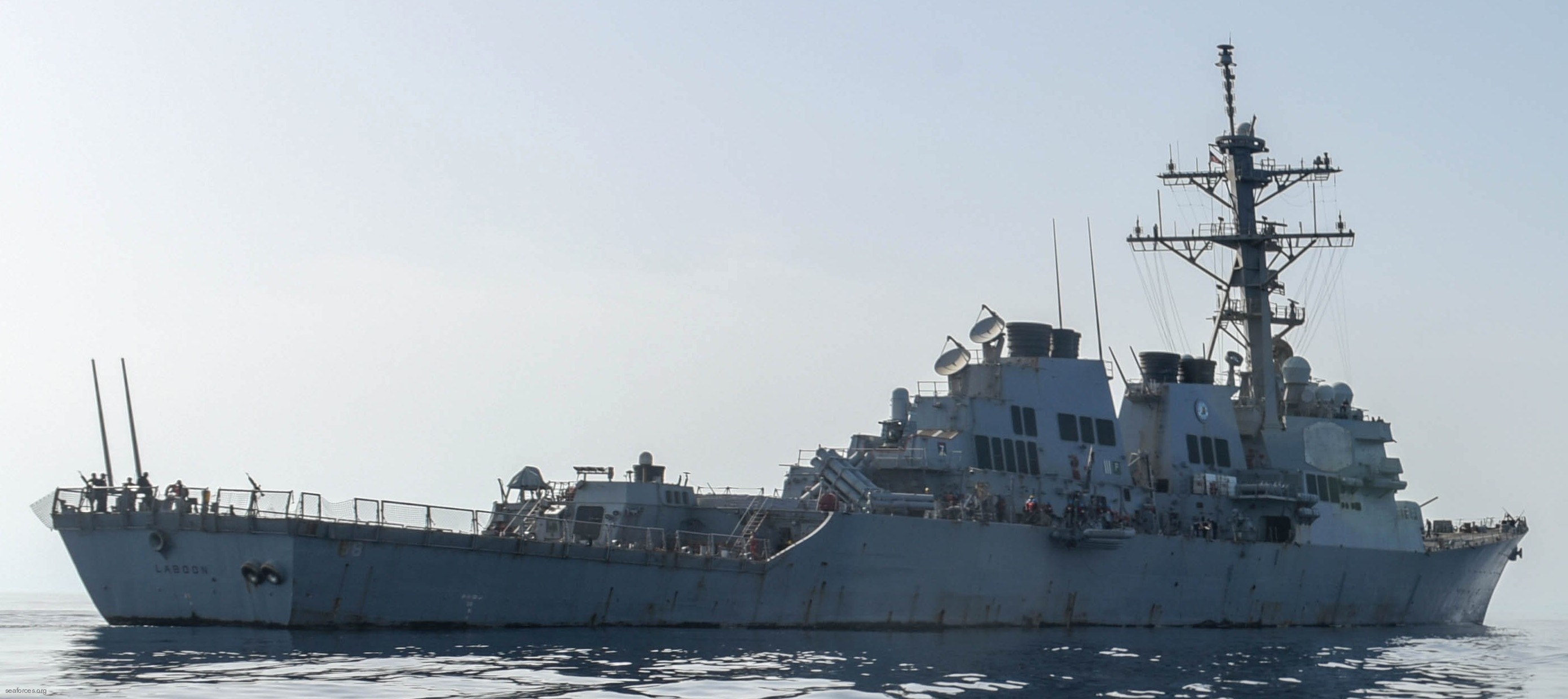 ddg-58 uss laboon arleigh burke class guided missile destroyer us navy 90 5th fleet aor