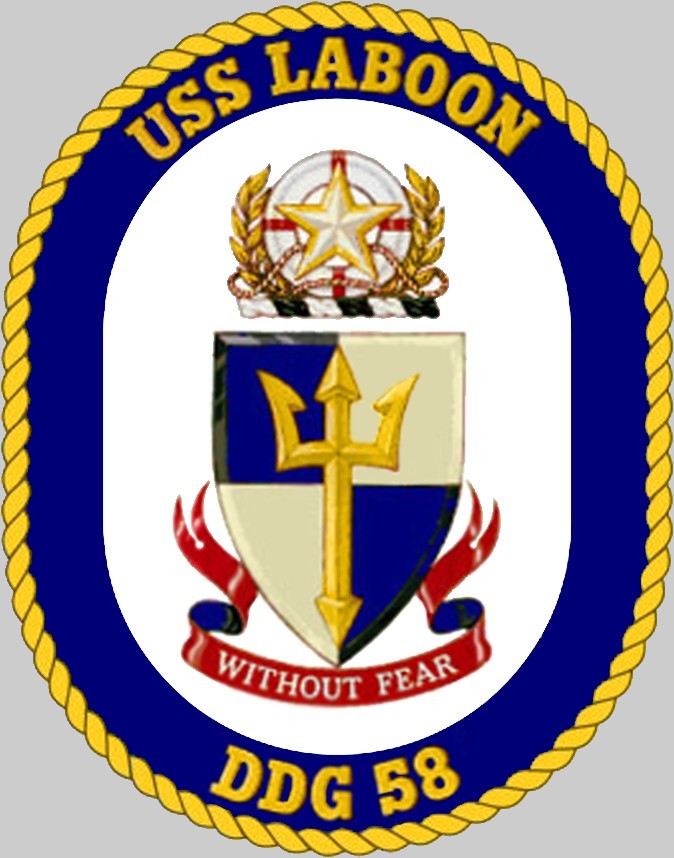ddg-58 uss laboon insignia crest patch badge destroyer us navy 02x
