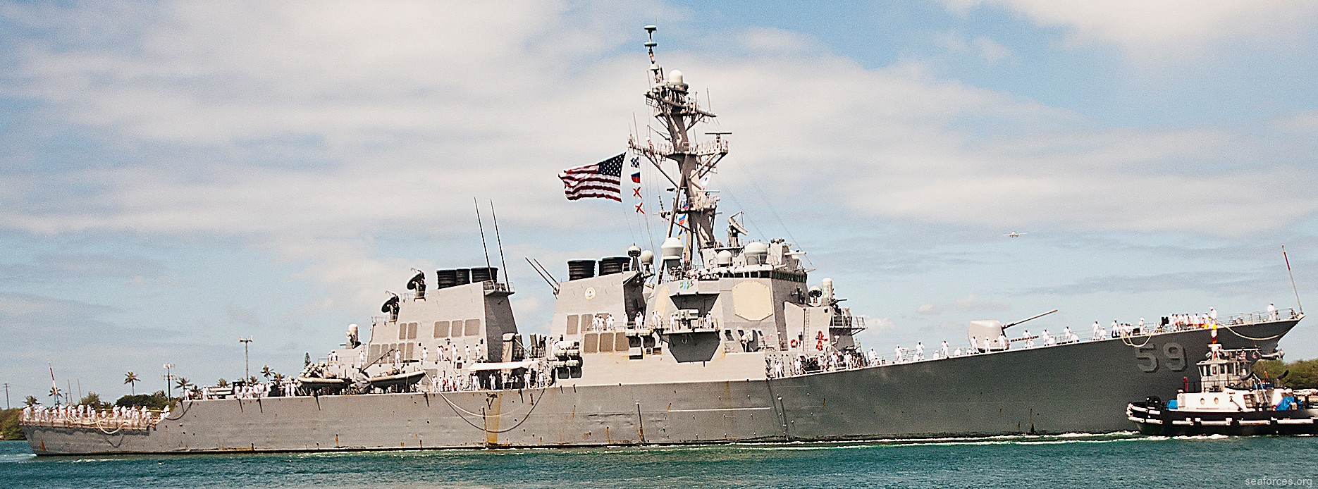 ddg-59 uss russell guided missile destroyer us navy 11 pearl harbor hawaii