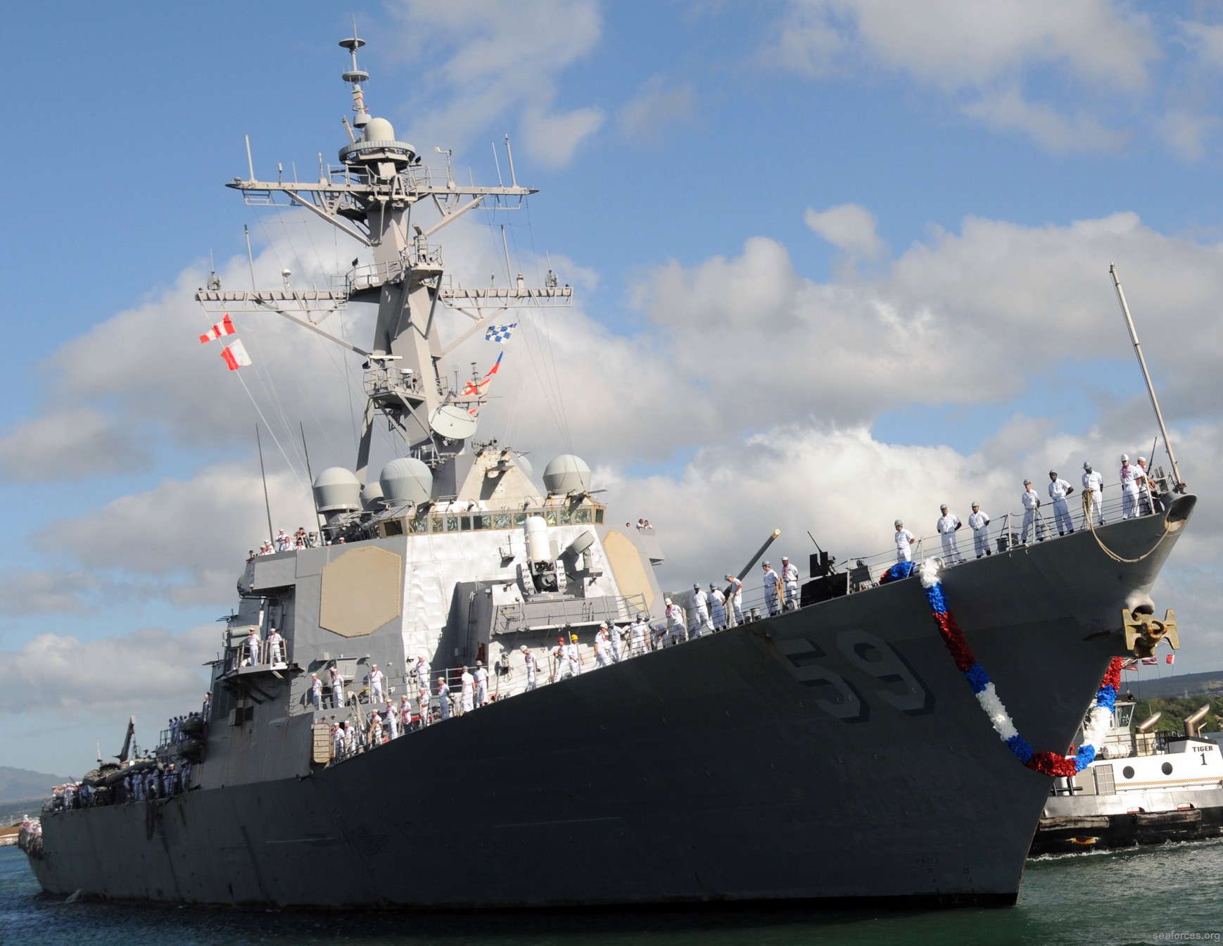 ddg-59 uss russell guided missile destroyer us navy 20 arleigh burke class