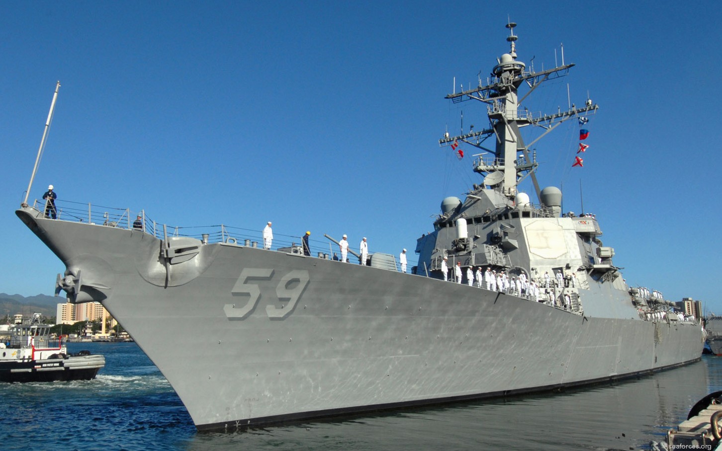 uss russell ddg-59 arleigh burke class guided missile destroyer us navy ingalls shipbuilding 32x