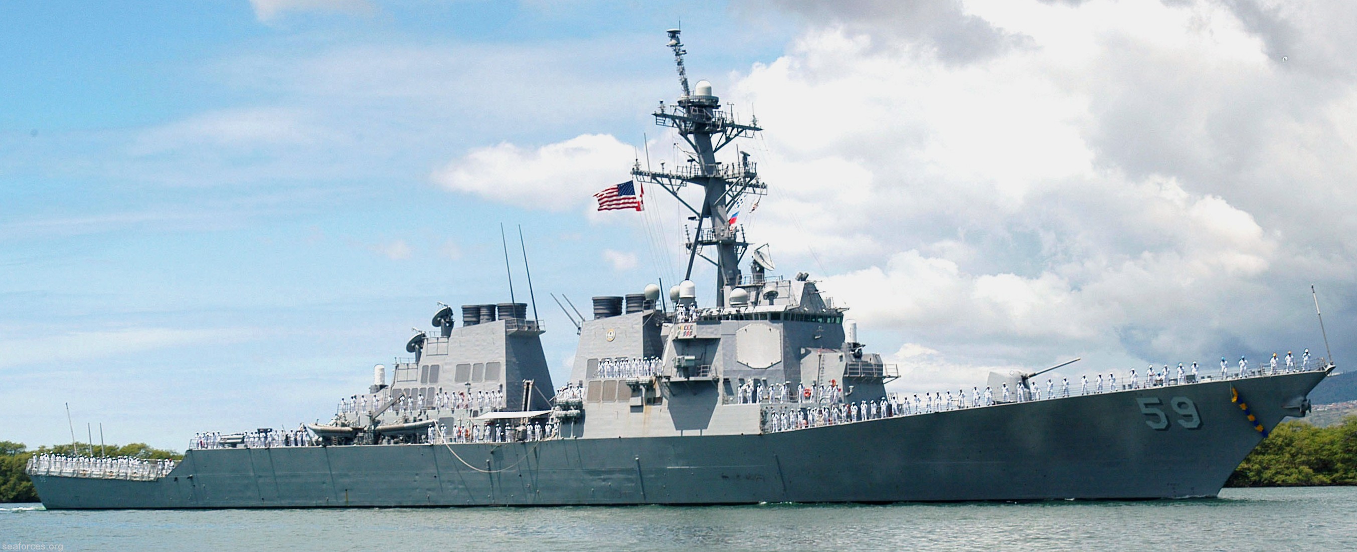 ddg-59 uss russell guided missile destroyer us navy 45