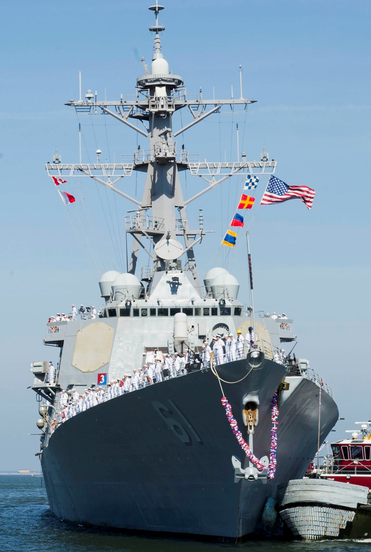 ddg-61 uss ramage guided missile destroyer arleigh burke class aegis us navy returning norfolk virginia 02