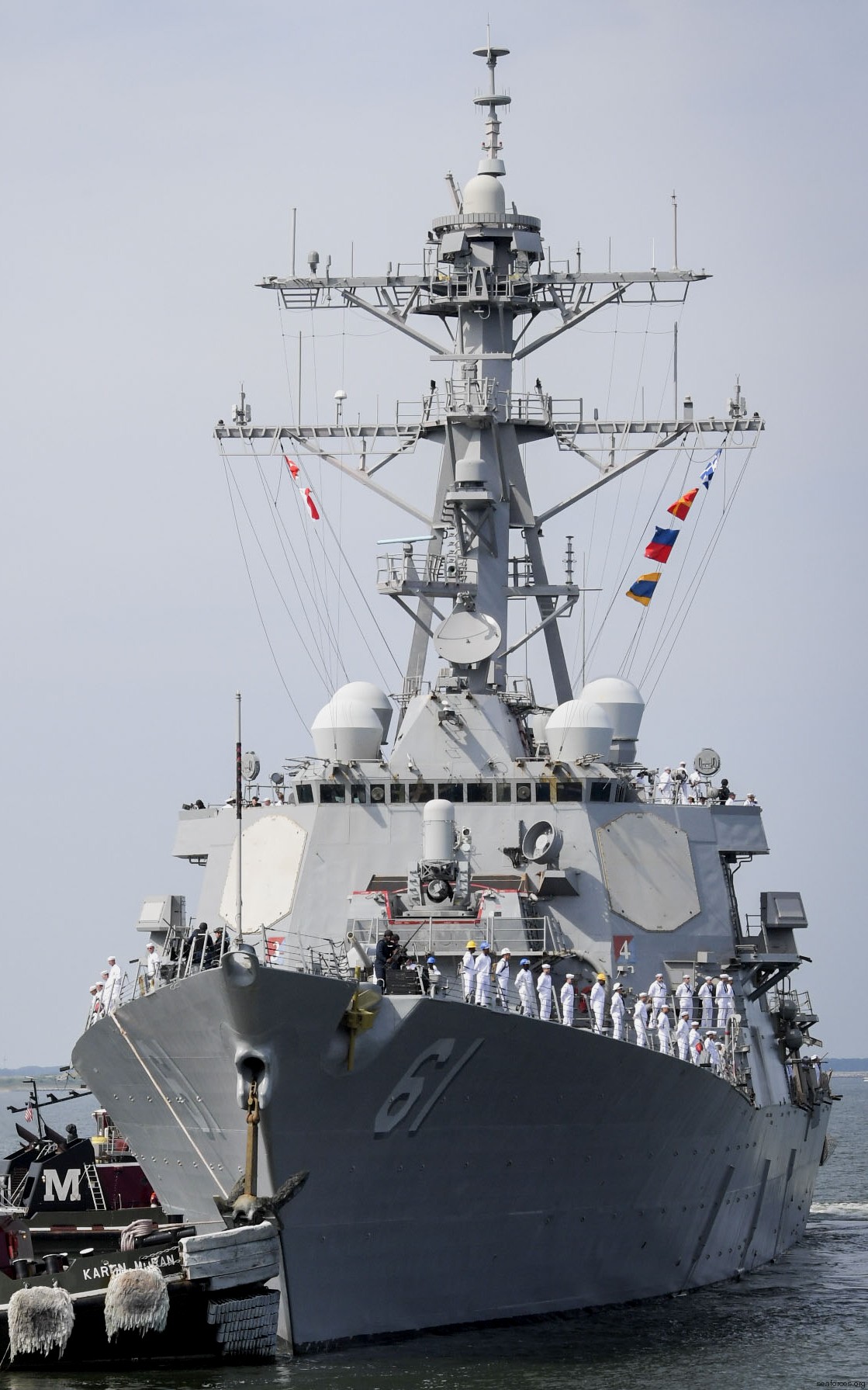 ddg-61 uss ramage arleigh burke class guided missile destroyer us navy aegis 90 departing norfolk virginia