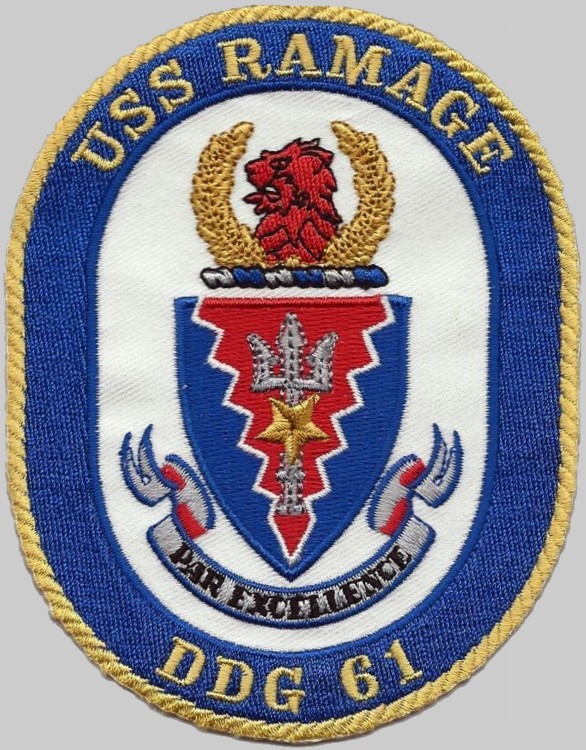 ddg-61 uss ramage patch insignia crest destroyer us navy 03