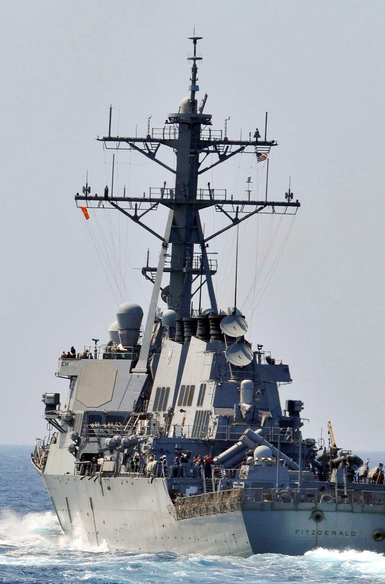 ddg-62 uss fitzgerald guided missile destroyer 2009 71 arleigh burke class