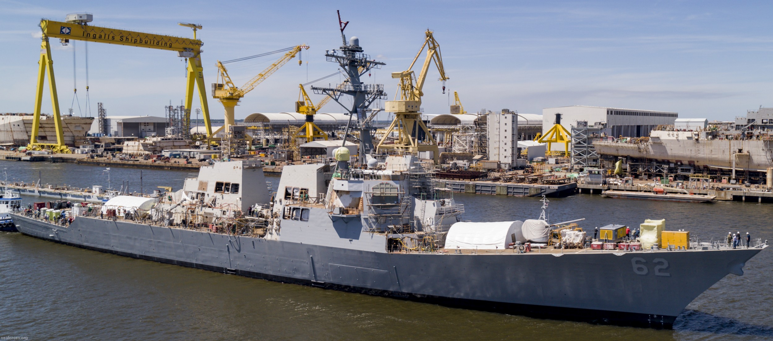 ddg-62 uss fitzgerald guided missile destroyer us navy 150 after repairs huntington ingalls pascagoula