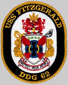 ddg-62 uss fitzgerald patch insignia crest badge 02 destroyer us navy
