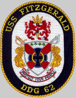 ddg-62 uss fitzgerald patch insignia crest badge 03 destroyer us navy