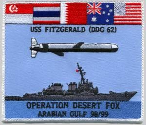 ddg-62 uss fitzgerald patch insignia crest badge 06 operation desert fox