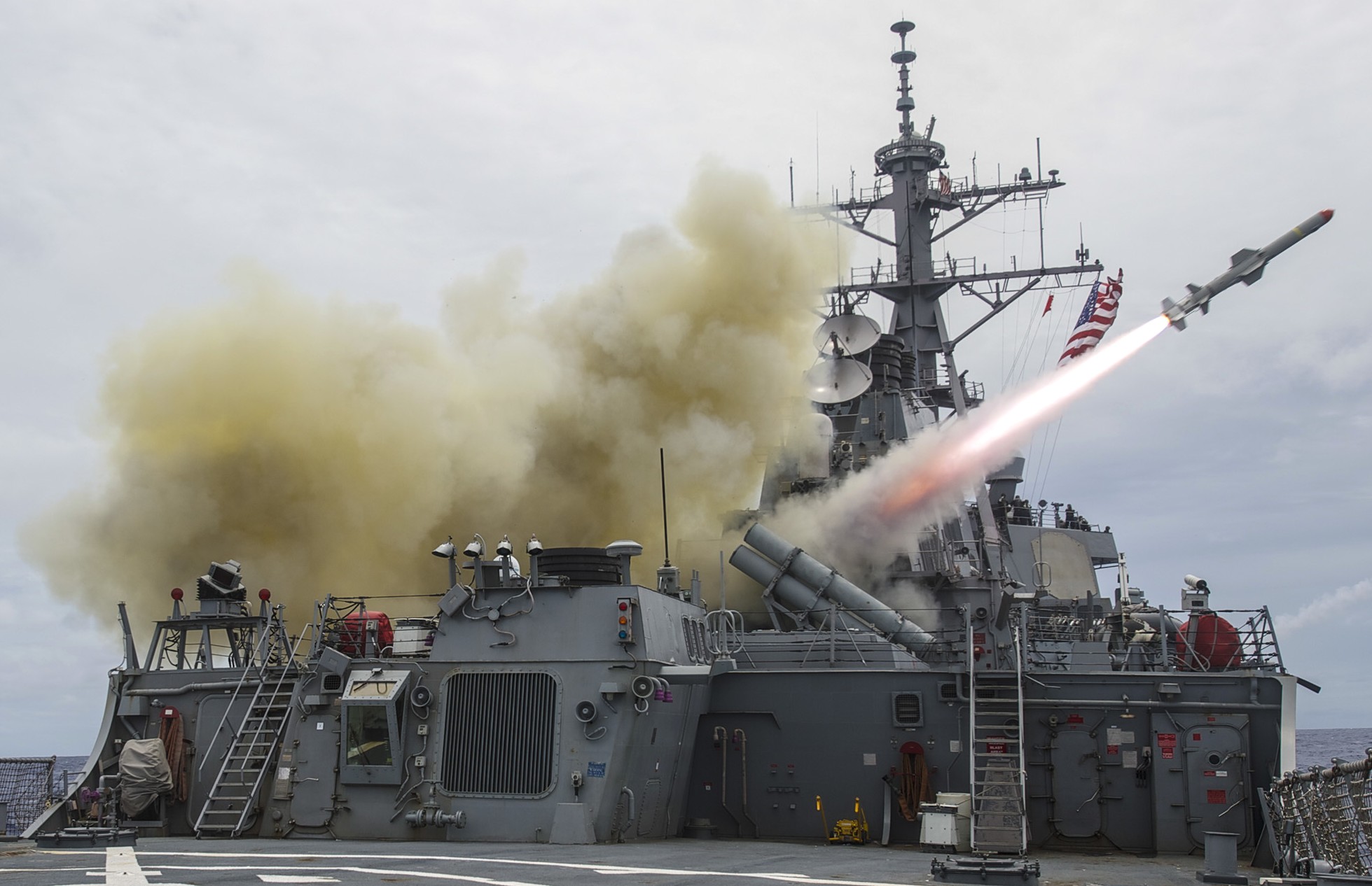 ddg-63 uss stethem guided missile destroyer rgm-84 harpoon ssm valiant shield 2014 70