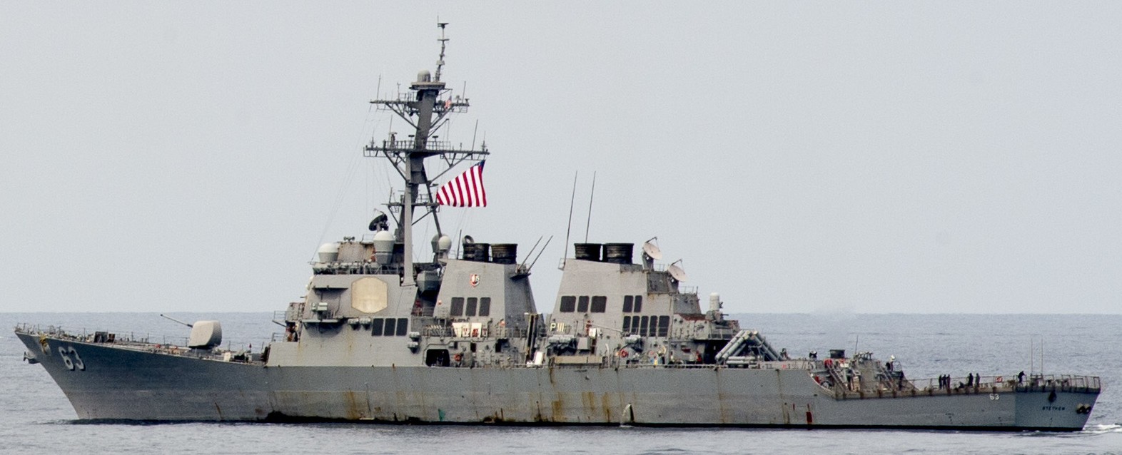ddg-63 uss stethem guided missile destroyer korea october 2016