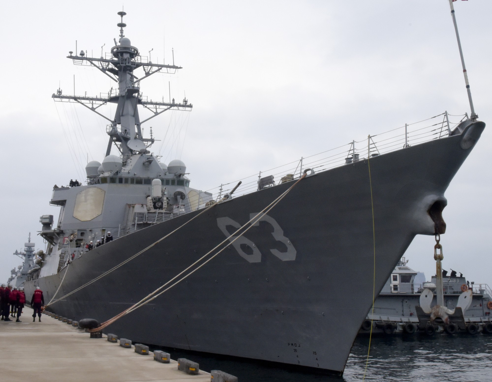 ddg-63 uss stethem guided missile destroyer jeju island korea march 2017