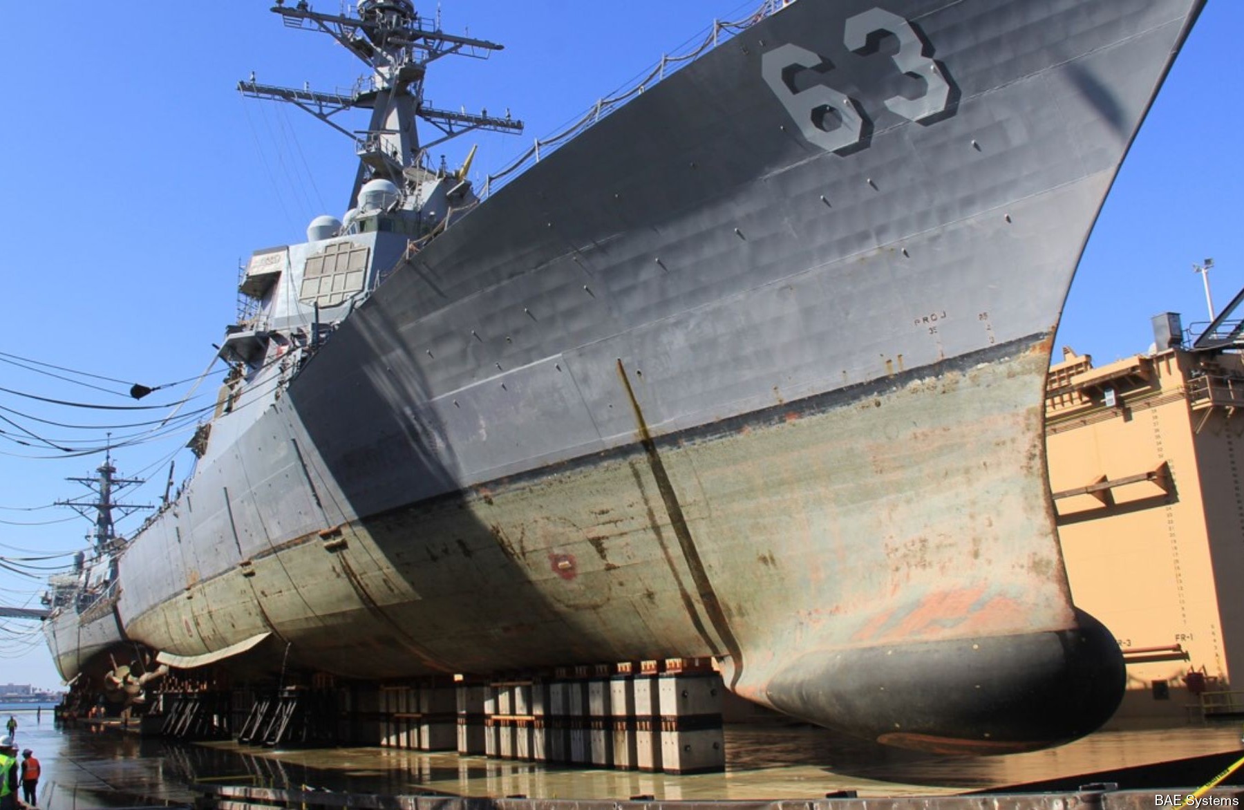 ddg-63 uss stethem guided missile destroyer dry-dock bae systems san diego e-dsra 2020