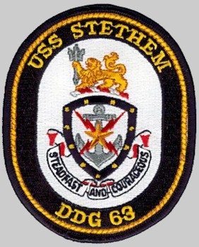 ddg-63 uss stethem insignia patch crest destroyer navy 03