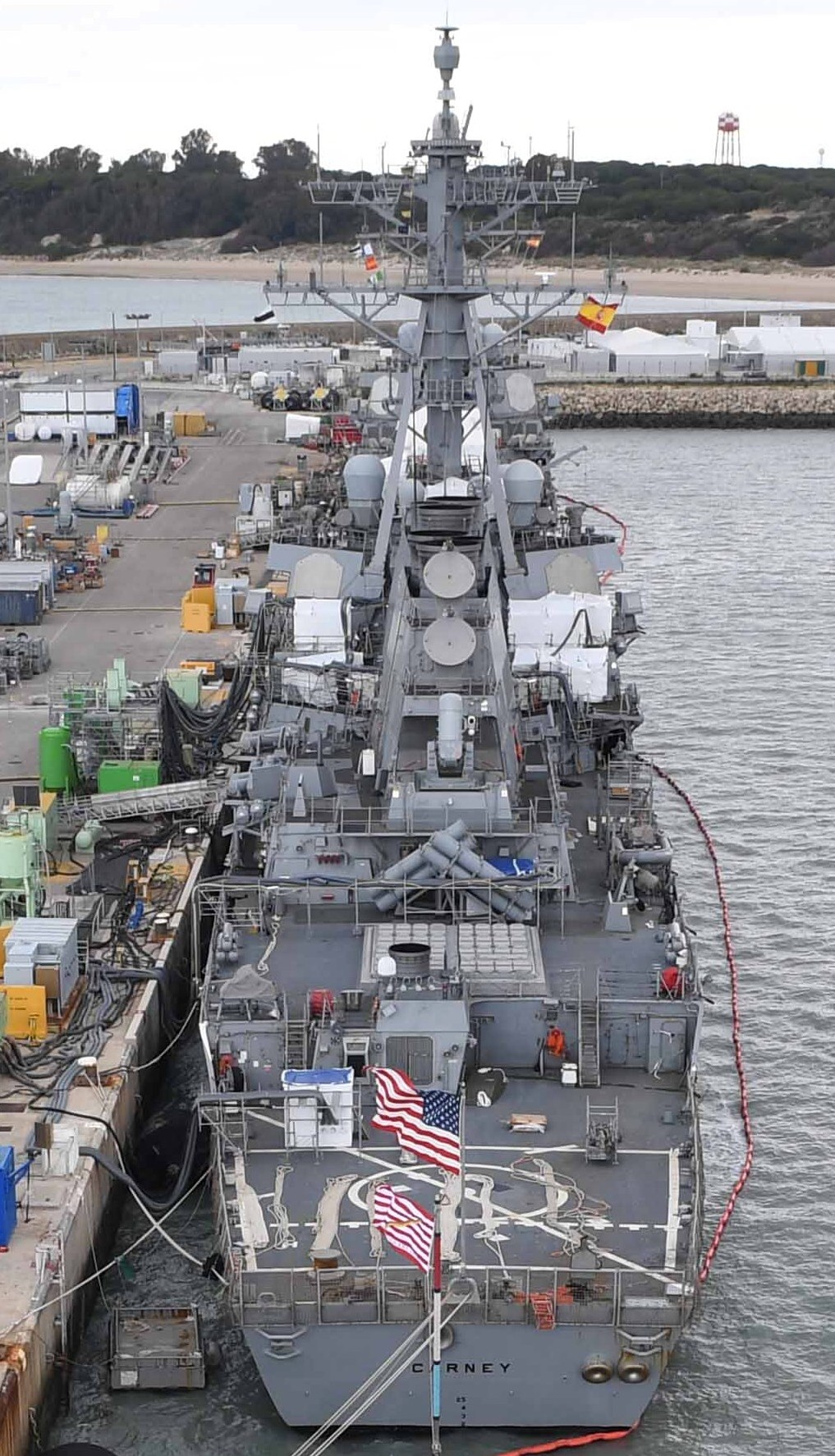 ddg-64 uss carney guided missile destroyer naval station rota spain february 2017