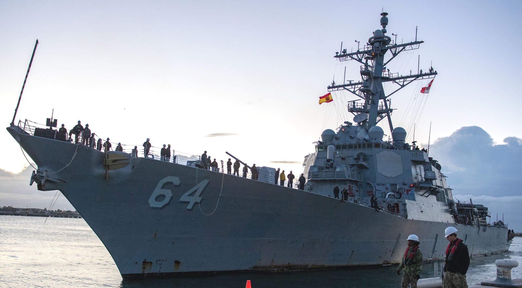 ddg-64 uss carney arleigh burke class guided missile destroyer aegis us navy returning rota spain 125